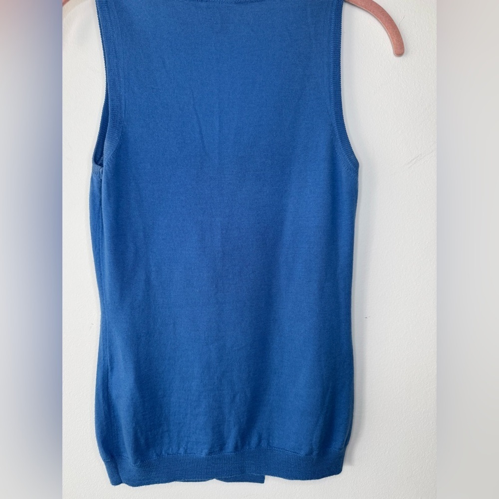 RED Valentino Blue Ruffled Tank Top - Picture 7 of 13